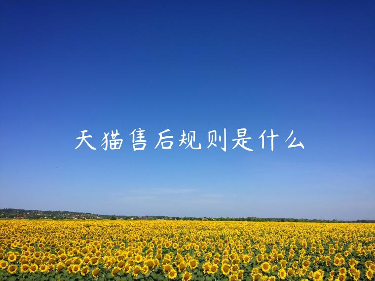 天貓售后規(guī)則是什么